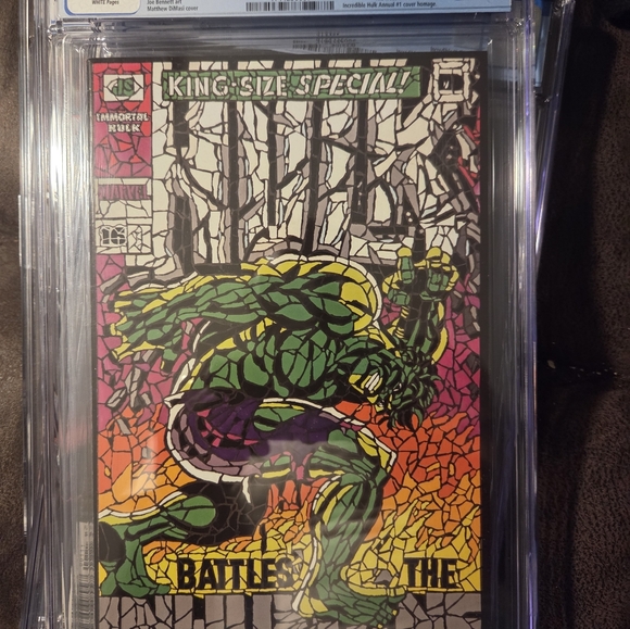 Marvel Other - Marvel Immortal Hulk Comic Cover — Green with Purple and Yellow Accents